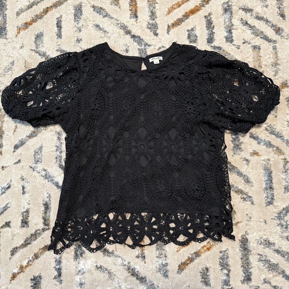 Black Lace Women's Top